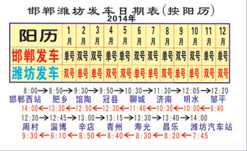 邯郸（西站）到潍坊名片正面