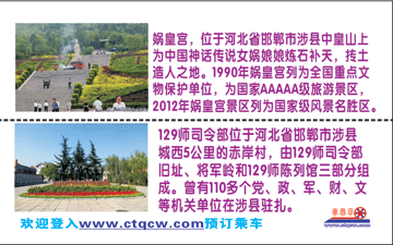 邯郸到娲皇宫名片正面