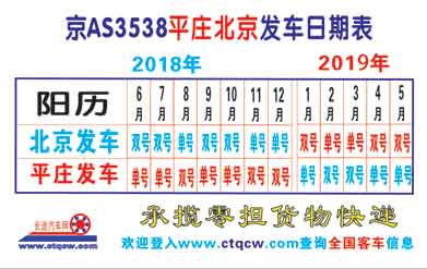 和平庄到秦皇岛名片正面